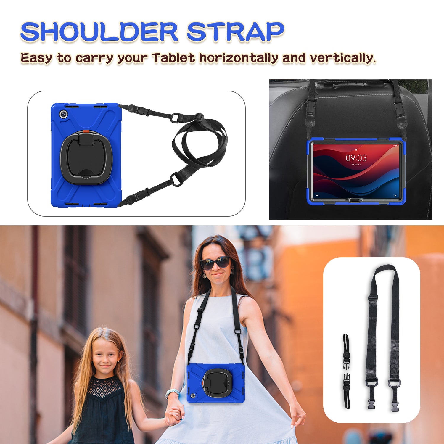 For Lenovo Tab M11 / Xiaoxin Pad 11 2024 TB-330FU 331FC Kickstand Case Tablet Cover with Shoulder Strap For Lenovo Tab M11 / Xiaoxin Pad 11 2024 TB-330FU 331FC Kickstand Case Tablet Cover with Shoulder Strap